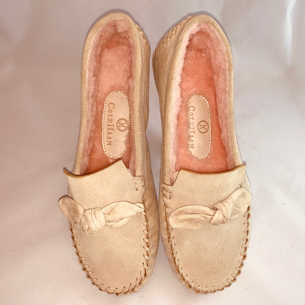 Cole Haan Women Shearling SlipperTan Shoes 6B